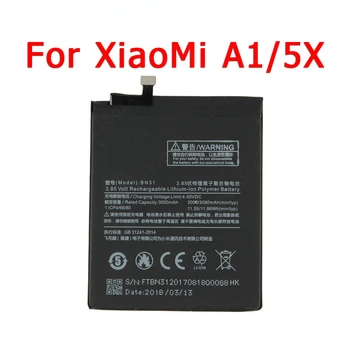 100% BN31 3000mAh Akud Xiaomi Mi A1 Aku Mi 5X Li-ion High Capacity Asendamine Batteria