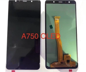 1tk OLED /TFT A750 LCD Samsung Galaxy A7 2018 A750F A750 LCD Ekraan Koos Raami Puutetundlik Digitizer Varuosad