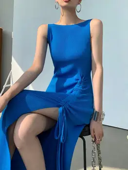 2023 Korea Fashion Kootud Kleit Naiste Slim Fit Talve Kampsun Haldjas Kleidid Elegantne Luksuslik Kõrge Kvaliteediga Disaini Ametlikule Ballile