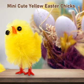 60 Tükki Lihavõtted Chick Mini Käsitöö Keemia-Kaasaskantav Ekraan Laste Mänguasjad Decor Kodus Lasteaia Kaunistused