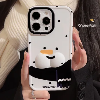 Armas 3D lumememm lahe merry Christmas õnnelik kingitus telefon case for iphone 15 pro max 14 pluss xsmax x-xr 11 12 13 promax kate