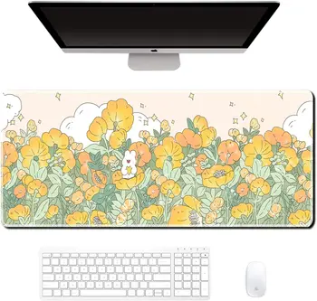 Armas Arvuti Desk Matt Klaviatuur Large Mouse Pad Kawaii Esteetiline Jänku Asjade Laua Decor Tarvikud XL Laiendatud