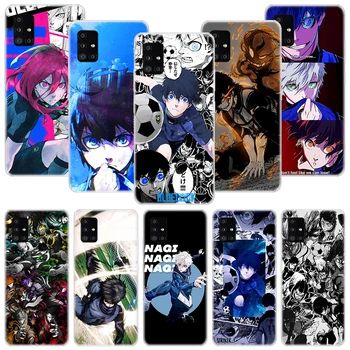 Blue Lukk Jalgpalli Anime Telefon Case For Samsung Galaxy A52 A53 A54 A12 A13 A14 A22 A23 A32 A33 A02S A03S A04S A72 A73 A42 Kate
