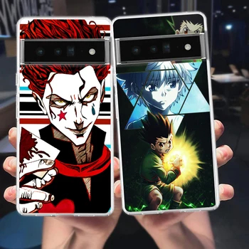 Hisoka Hunter X Hunter Killua Anime Google Pixel 8 7 6 Pro Telefoni Juhul Pehme TPU Pixel 6A 5 4 5A 4A 3A XL 5G Selge Kate