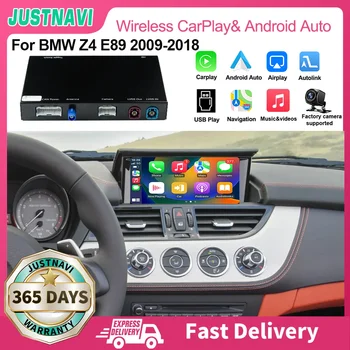 JUSTNAVI BMW Z4 E89 2009-2018 Traadita Apple CarPlay Android Smart Auto KASTI Peegel Link AirPlay Auto Play HDMI Funktsioonid