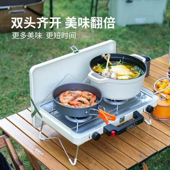 Portable Folding Kasseti Pliit Väljas Matkamine BBQ Reisi-Cooking Gaasi Pliit koos Elektroonilise Süüte Piknik, Telkimine gaasipõleti