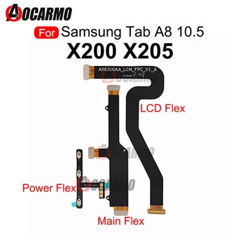 Power Off Helitugevuse Nupud Flex, Samsung Galaxy Tab A8 10.5 X200 X205 LCD Ühendada Peamised Emaplaadi Flex Kaabel Parandus Osad
