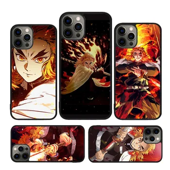 Rengoku Kyoujurou Demon Slayer telefon Case For iPhone SE2020 15 14 6 7 8 Plus mini 12 13 11 Pro X-XR, XS Max katab kest coque