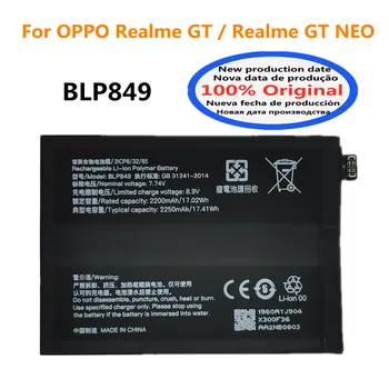 Uus BLP849 4500mAh Originaal Aku OPPO Realme GT / Realme GT NEO Kõrge Kvaliteediga Mobiilne Telefon Patareid Bateria