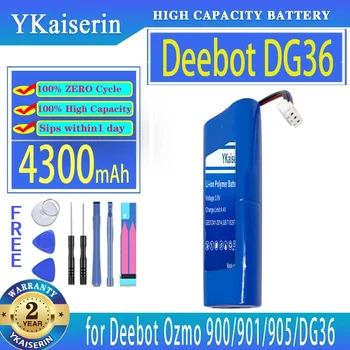 YKaiserin Aku 4300mAh jaoks Ecovacs Deebot Ozmo 900/901/905/920/930/937 DG36 DG70 DG3G Bateria