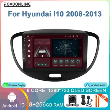 8+256GB Android 10 Auto Raadio Mängija Hyundai Grand I10 2008-2013 GPS Navigation CarPlay WIFI QLED Multimeedia